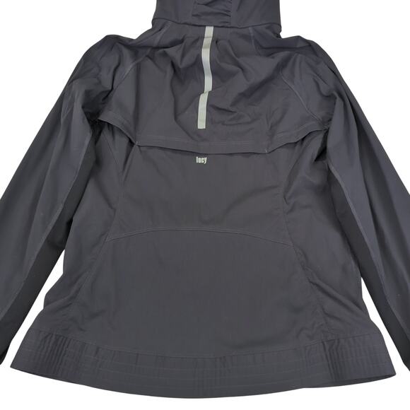 Lucy Activewear‎ Gray Lightweight Running Jacket Full Zip Hooded Women's Medium - Picture 6 of 10